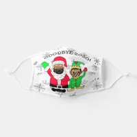 Goodbye 2020 Santa and Elf in Facemask Adult Cloth Face Mask