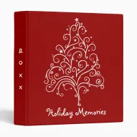 Christmas Tree on Red Holiday Memories Binder