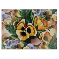 Graceful Stylish Gorgeous Vintage Pattern Pansies Cutting Board