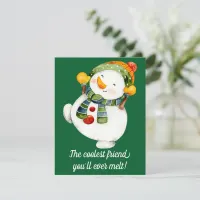 Funny Snowman Bestie Christmas Card
