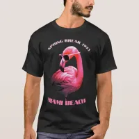 Spring Break Miami Beach Flamingo Sunglasses T-Shirt