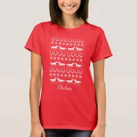 Funny Horse Rider and Jockey Christmas Holidays T-Shirt