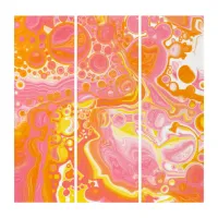 Pink and Orange Fluid Art