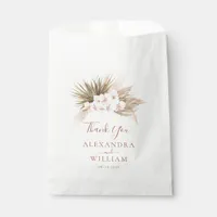 Boho Floral Pampas Grass Fall Rustic Wedding  Favor Bag