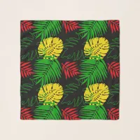 Red Yellow Green Rasta Flag Colored Tropical Scarf