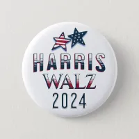 Harris and Walz 2024 Button