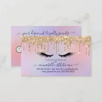 Glitter Gold  Eyelash Extension Loyalty  Business  Business Card