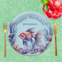 Fancy Fish Under the Sea Birthday  Paper Plates