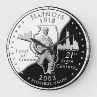 Thumbnail for Faux Illinois State Quarter Large Clock