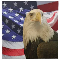 American Bald Eagle and Flag Napkin