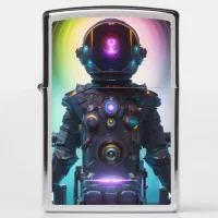 Colorful Atompunk Astronaut digital AI Art Zippo Lighter