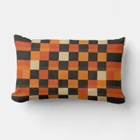 Retro Game Board Check  Lumbar Pillow