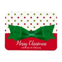 Green & Red Polka Dot Bow Tie Merry Christmas