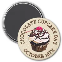 Happy Chocolate Cupcake Day  Magnet