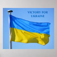 Victory for Ukraine Flag Stay Strong Large Poster