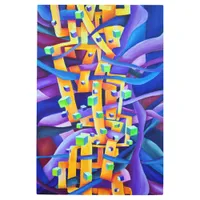 Handpainted Watercolor Vivid Abstract Metal Print