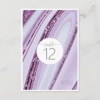 Abstract Glitter Strata Table Number Lilac ID903