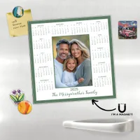 2025 Sage Green Photo Calendar Holiday Card