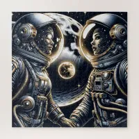 Love You to the Moon and Back | Astronauts Jigsaw Puzzle