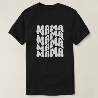 Black Retro Groovy Cute Mama Mothers Day Mom Tri-Blend Shirt