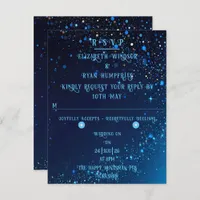 Elegant Sparkle Wedding  RSVP Card