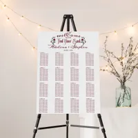 Gothic Red Roses Moody Wedding Find Your Seat Sign