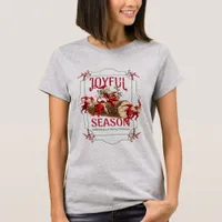 Joyful Season Festive Vintage Christmas Elves T-Shirt