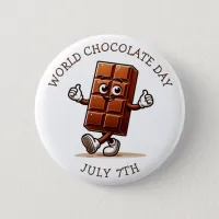 July 7th is World Chocolate Day Button