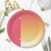 Mood Gradient Wedding Hot Summer ID741 Paper Plates