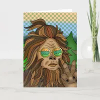 Retro Bigfoot | Pop Art Sasquatch Birthday Card