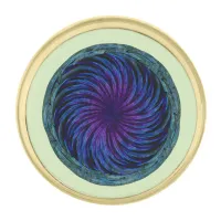 Ethereal Swirl Gold Finish Lapel Pin