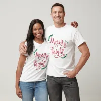 merry and bright Holiday Tri-Blend Shirt