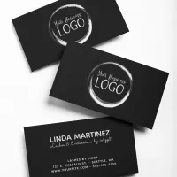 Put My White Logo On Black Business Card