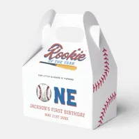 Rookie of the Year Baseball 1st Birthday Party Favor Boxes