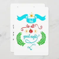 And To All A Good Night Christmas, Typography, ZPR Invitation