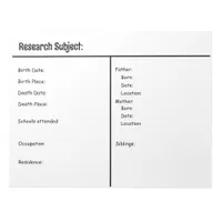 Notepad - Genealogy Research