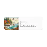 Fall Coastal Return Address Label