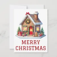 Gingerbread House Christmas Card