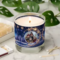 Magical Christmas time - golden snowflakes, photo Scented Candle