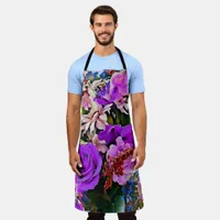 All-Over Floral Tropical Flower Print Apron