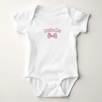 Pink Bow Baby Girl Tee