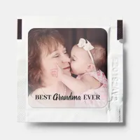 Cute Best Grandma Ever Photo Typography Hand Sanitizer Packet