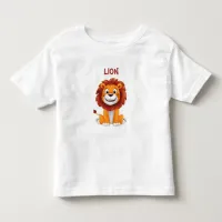 Cute funny little happy Lion Toddler T-Shirt