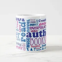 Fun Authors Pattern Giant Coffee Mug