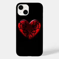 Filigree Goth Red Heart Case-Mate iPhone 14 Case