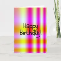 Neon Pink and Yellow Birthday Card