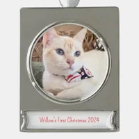 2024 Custom Cat Photo First Christmas Ornament