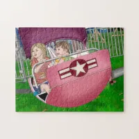 Kids at Carnival Whimsical Art Jigsaw Puzzle