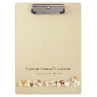 Beach Sand with Seashells Business  Clipboard