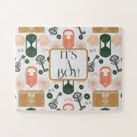 Escape Room Gender Reveal Baby Shower Boy Jigsaw Puzzle